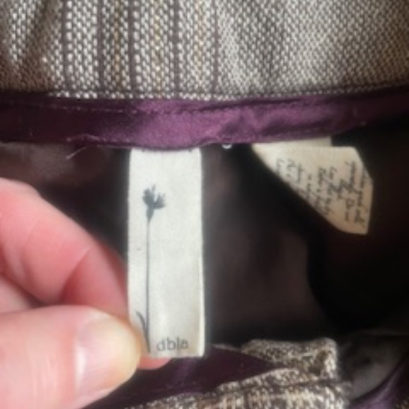 dbla brown printed dress pant size 10 - Picture 3 of 5